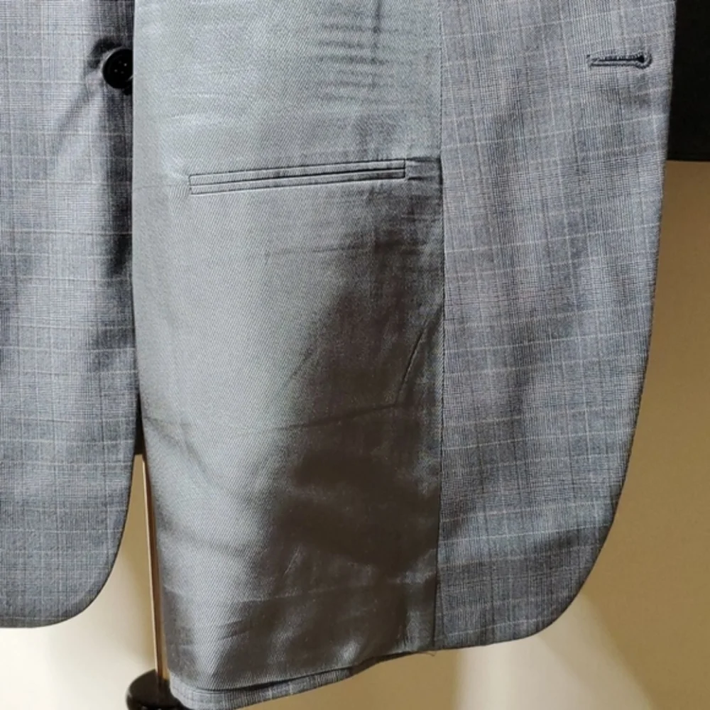 Men's Burberry Plaid Suit Jacket